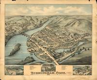 1876 Birmingham, CT Bird's Eye View Panoramic Map