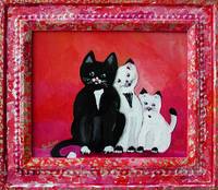 Family Folk Art Painting by Ginette Callaway