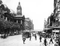 HM0394 Swanston St. Melbourne Showing Town Hall ci