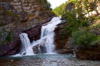 Waterfall around Waterton National park