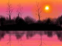 Sunset water