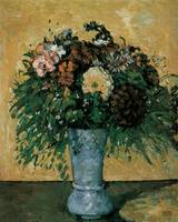Cezanne Flowers in a Blue Vase