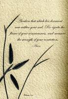 Zen Sumi 4f Antique Motivational Flower Ink