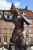 Mermaid statue in Warsaw.
