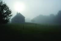 Barn in the Fog