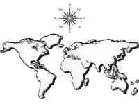 world map grunge