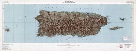 Vintage Map of Puerto Rico (1952)