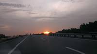 Sunrise at highway