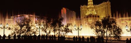 Hotels in a city lit up at night The Strip Las Ve