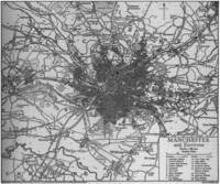 Vintage Map of Manchester England (1911)