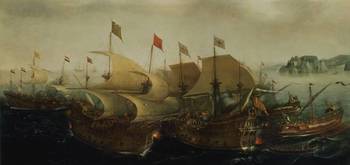 A Sea Action, possibly the Battle of Cadiz, 1596
