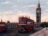 London Bus and Westminster Bridge (Commission)