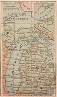 Vintage Map of Michigan (1885)