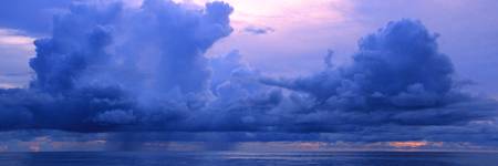 Blue Morning Clouds Panorama Skyscape