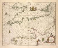 Vintage Map of The English Channel (1672)