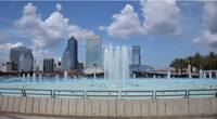 Jacksonville Skyline over Friendship Fountain 0035