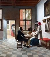 Pieter de Hooch Card Players in a Sunlit Room