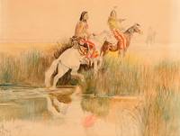 CHARLES M. RUSSELL (1864-1926) Piegan Hunting Part