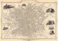 Vintage Map of Manchester England (1851)