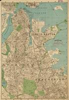Vintage Map of Boston MA (1900)