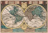 Vintage Map of The World (1740)