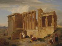 The Erechtheum Athens With Figures In The Foregrou