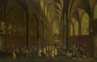 The interior of the Dominican church in Antwerp, P