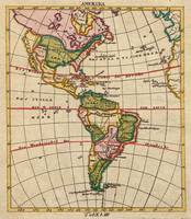 Vintage Map of North & South America (1899)