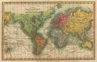 Vintage Map of The World (1811)