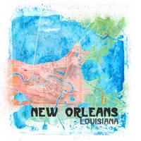 New_Orleans_Louisiana_USA_Clean_Iconic_City_Map