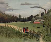 Landscape and Four Young Girls by Rousseau