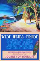 West Indies Cruise Retro Travel Poster