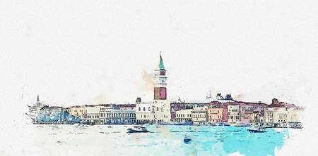 Venice (Venezia) in italy 49  - Watercolor ca 2020