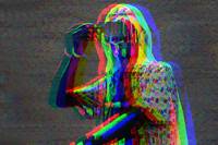 Anaglyph photograph of African