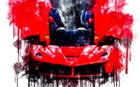 Cars 2013 Ferrari LaFerrari 1 car watercolor autom