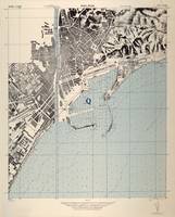 Vintage Map of Malaga Spain (1943)