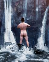 Nudist at the Falls