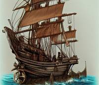 steampunk fantasy pirate ship