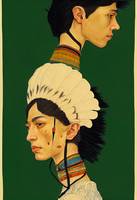 American  Indian  illustration  inspired  by  Egon