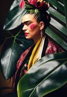 fashionable  portrait  of  Frida  Kahlo  head  rew