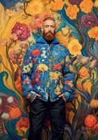 van  gogh  as  editorial  colorful  nature  themed