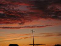 Sunset Clouds with Telephone Pole