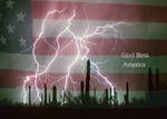 God Bless America Red White Blue Lightning Storm i by James "BO" Insogna