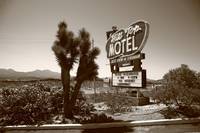 Route 66 - Hill Top Motel 2012 Sepia by Frank Romeo