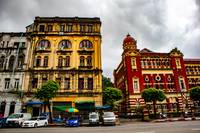 Old colonial buildings in Yangon