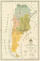 Vintage Map of Argentina (1918)