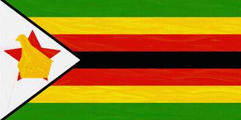 Flag of Zimbabwe ,  County Flag Painting ca 2020 b