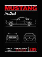 Blueprint of the Mustang Fastback