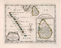 Vintage Maldives and Sri Lanka Map (1652)