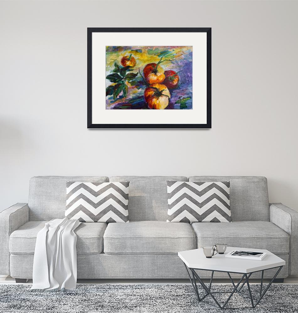 "Oil Painting Still Life Tomatoes by Ginette"  (2015) by GinetteCallaway